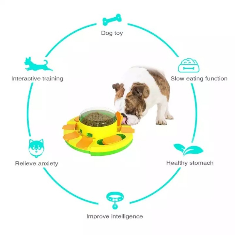 Hoopet Funny Smart Anti Choke Slow Feeder Training Dog Toy Machine