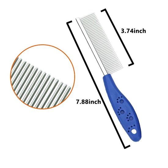 Metal Pet Comb for Removing Matted Fur, Knots & Tangles,Shedding Comb