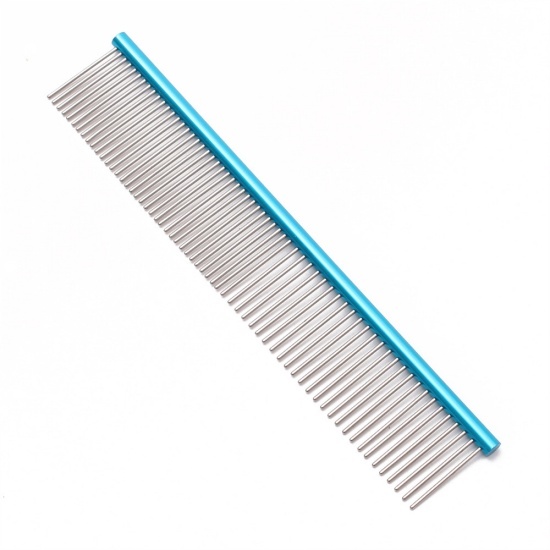 Stainless Steel Professional Grade Pet Grooming Comb with Rounded Teeth For safe Grooming