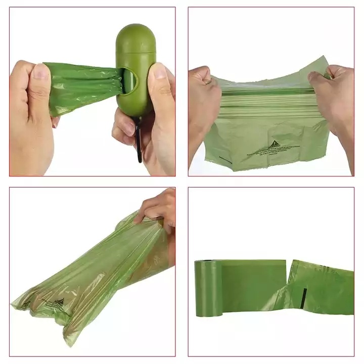 Eco Friendly Corn Starch Custom Plastic Biodegradable Pet Bags dog trash shit bags Dog Poop Waste Bag