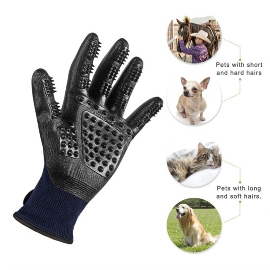 Pet Grooming Gloves for Gentle Deshedding, Bathing, and Massaging Pets,Horses