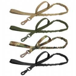 Retractable Outdoor Quick Release Metal Buckle Tactical Dog Training Bungee Leash for Large and Medium Dogs