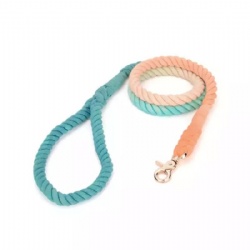 Heavy Training Multicolor Rainbow Cotton Braided Pet Leash Climbing Rope Dogs Leash And Collar