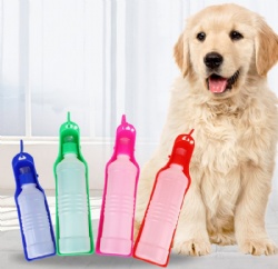 Portable Foldable Plastic Feeding 500 ml Bowl Dog Cat Travel Pet Water Bottle