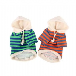 New Pet Clothes Autumn and Winter Striped Sweater Fashion Casual Hooded Dog Cat Sweater