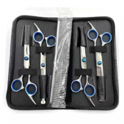 Stainless Steel Pet Dogs Grooming Scissors Pet Beauty Grooming Hair Scissors Customized LOGO Dog Scissor Set