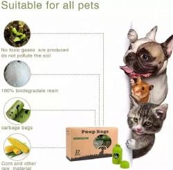 Eco Friendly Corn Starch Custom Plastic Biodegradable Pet Bags dog trash shit bags Dog Poop Waste Bag
