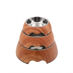 High Quality melamine dog Round Bamboo Fiber Pet Bowl