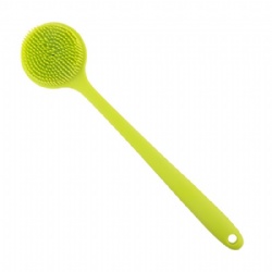 Soft long handle Silica gel pet bath brush can be suitable for large pet